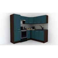 Bucatarie de Colt GENA NEW 8 DR. 180-210, Fara Corp de Cuptor, Wenge / Decor 0244
